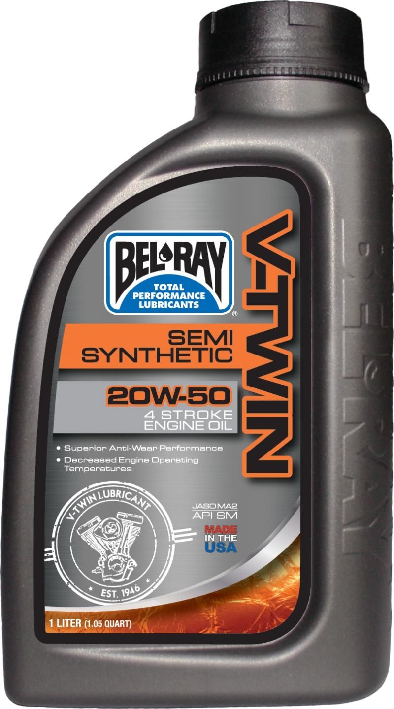 Bel-Ray V-Twin Semi-Synthetic Motor Oil 20W-50 1 Liter