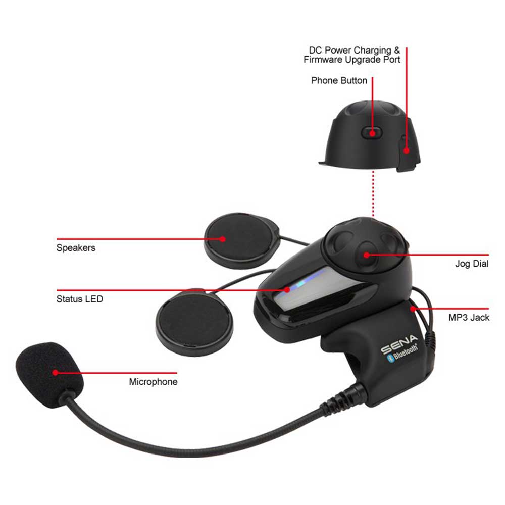 Sena Headset SMH-10 Bluetooth Stereo Headset/Intercom met universele Mic (SMH10-11)