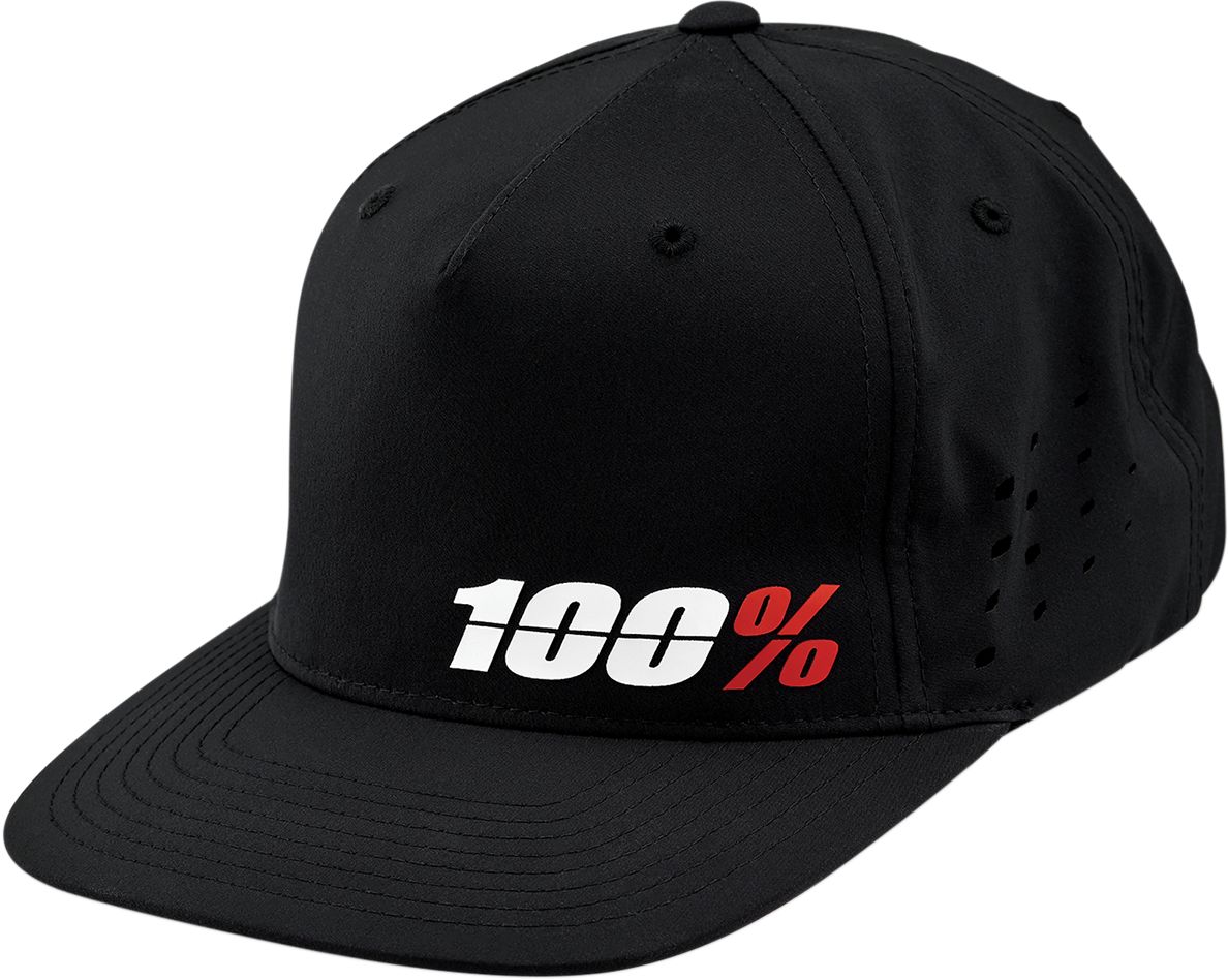 100% Pet Hats Ozone Snapback Black